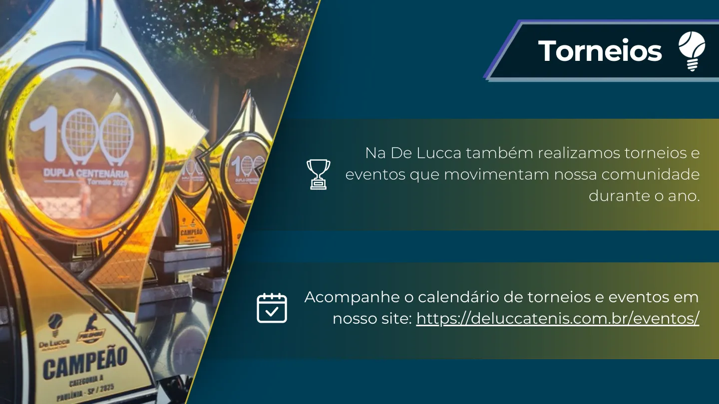 Apresentação De Lucca Tênis, slide 10 de 13: torneios
